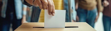 person-putting-voting-card-into-box-generative-ai