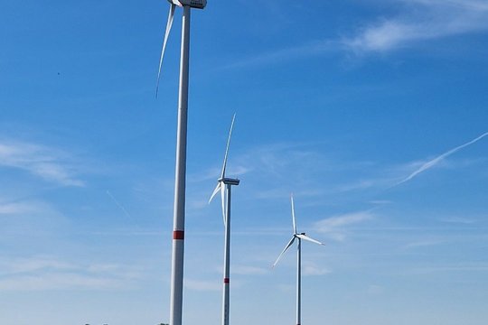 Windenergieanlagen auf dem Galgenberg Foto: Melanie Kneip