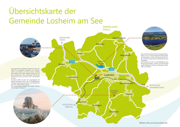 Übersichtskarte der Gemeinde Losheim am See