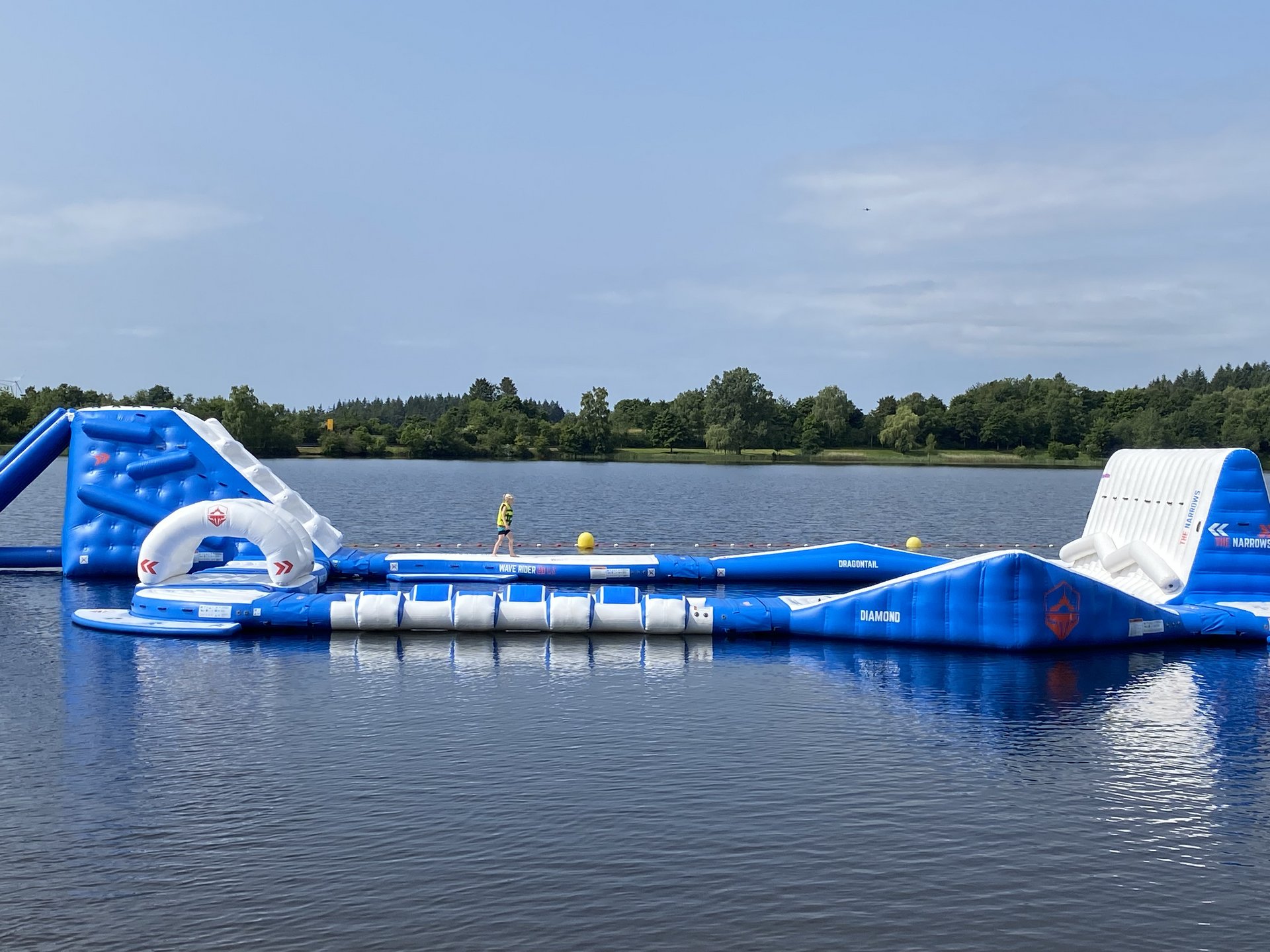 Erster Test des Aquaparks durch den 7-jährigen Malte